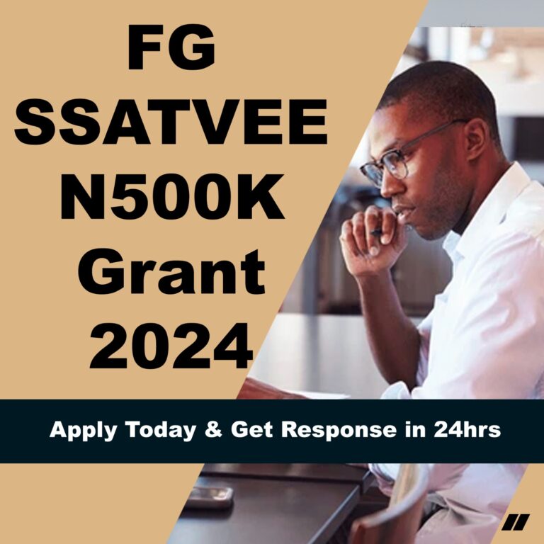 FG SSATVEE N500K Grant 2024 – Apply Today & Get Response in 24hrs